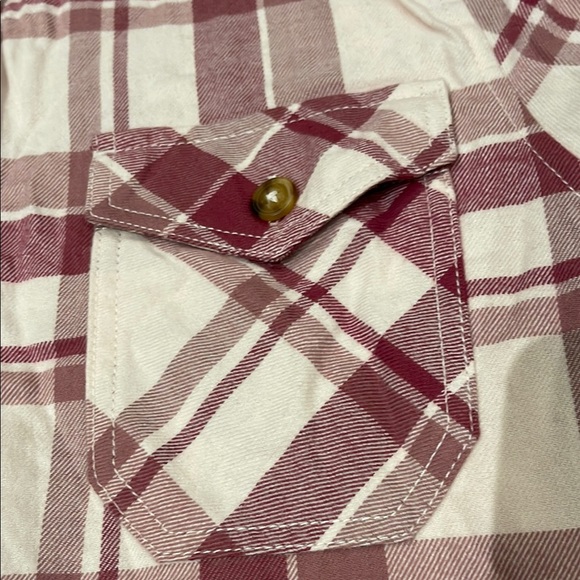 XL: Frank And Oak Checkered Shirt - Pink and White - Picture 8 of 8
